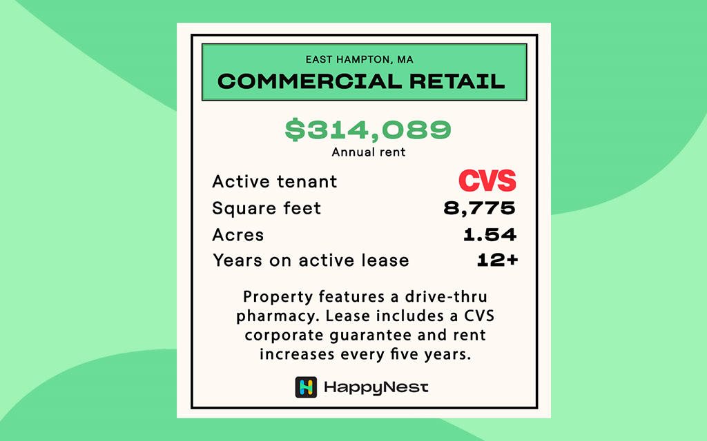 happynest portfolio property: commericial retail space in east hampton Massachusetts 